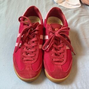 Gola Pink and Red Sneakers with Gum Soles